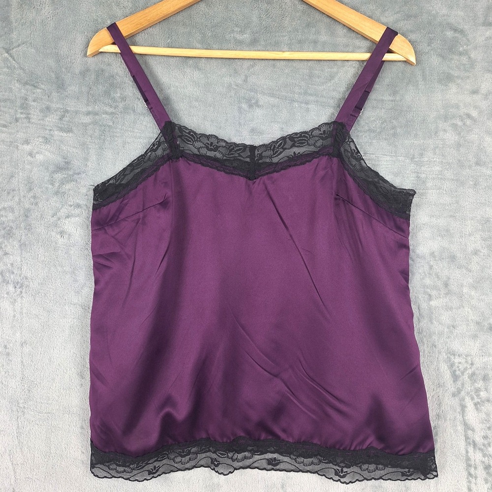 Womens Top Large Fairy Grunge Lace Romantic Satin Cami Whimsigoth Witchy Dainty